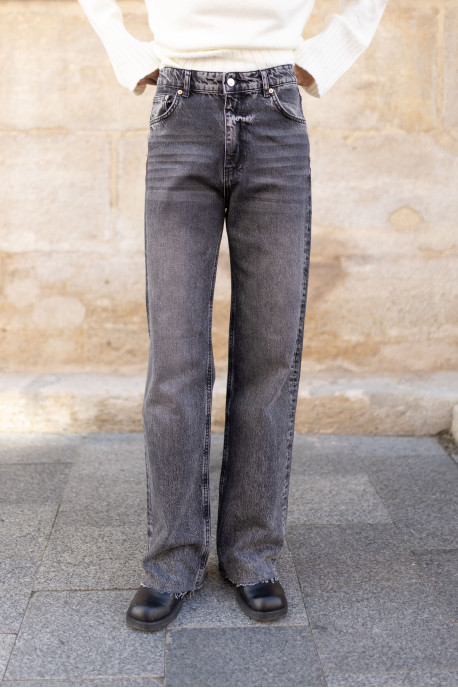 ДЖИНСИ WIDE LEG ГРАФІТ WL 528