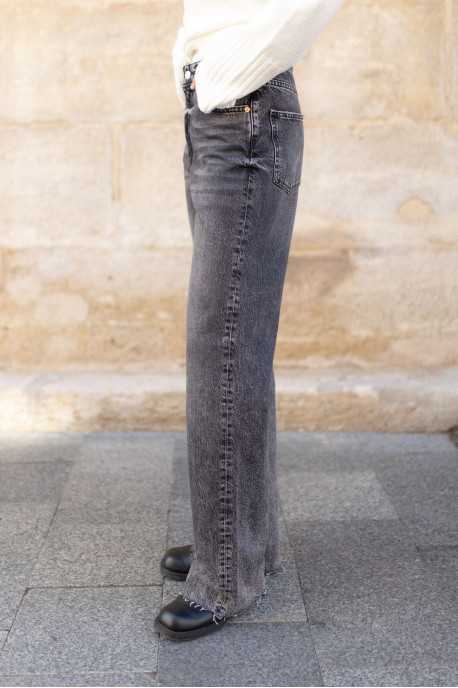 ДЖИНСИ WIDE LEG ГРАФІТ WL 528