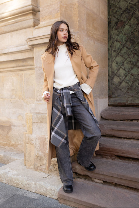 ДЖИНСИ WIDE LEG ГРАФІТ WL 528