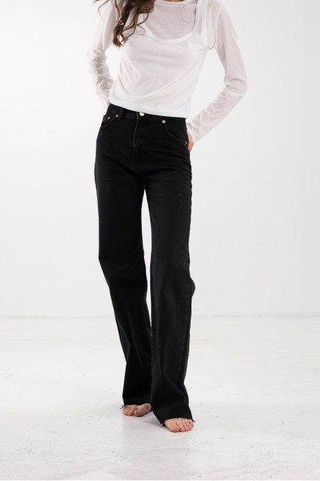 ДЖИНСИ WIDE LEG ЧОРНІ WL 527