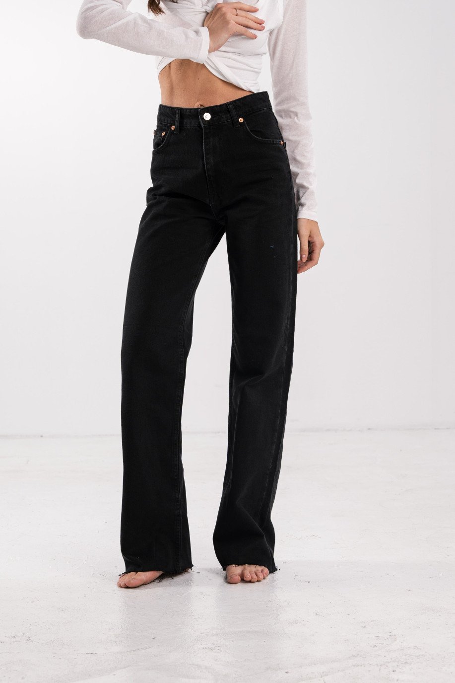 ДЖИНСИ WIDE LEG ЧОРНІ WL 527