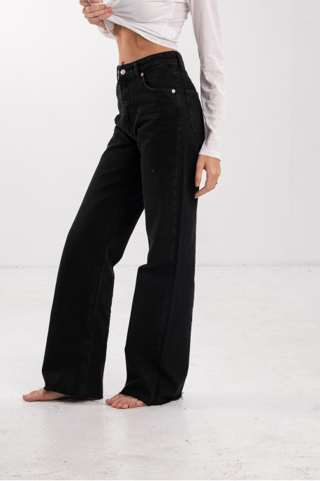 ДЖИНСИ WIDE LEG ЧОРНІ WL 527