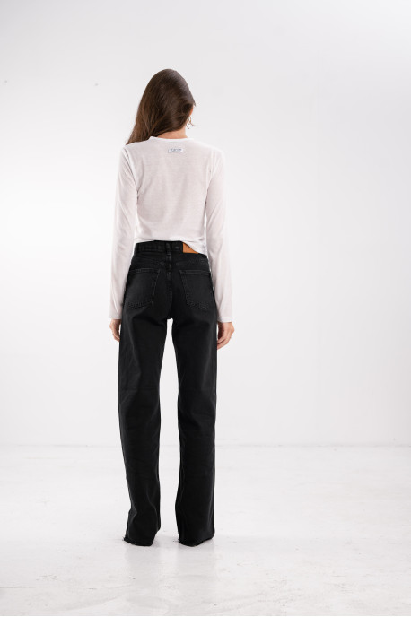 ДЖИНСИ WIDE LEG ЧОРНІ WL 527