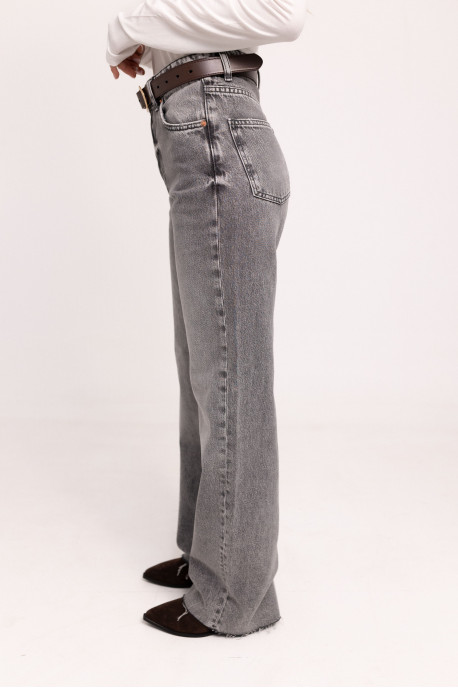 ДЖИНСИ WIDE LEG СІРІ WL 526