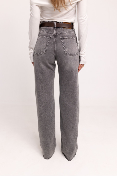 ДЖИНСИ WIDE LEG СІРІ WL 526