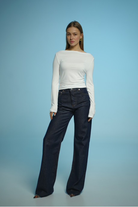 ДЖИНСИ ТЕМНО-СИНІЙ WIDE LEG WL 533