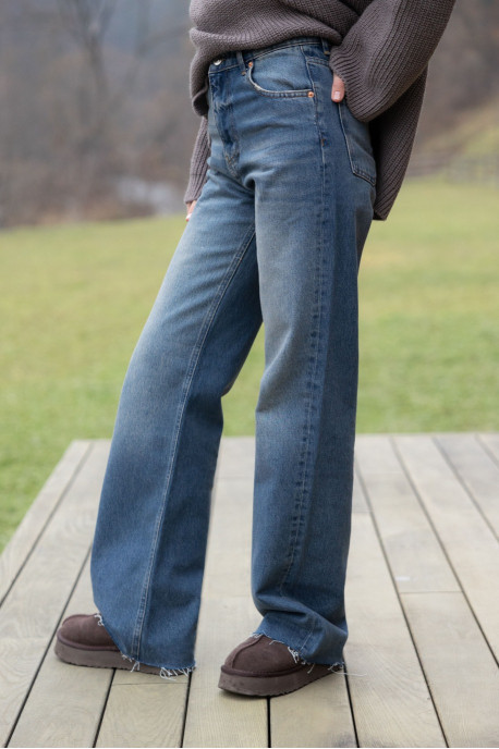 ДЖИНСИ WIDE LEG СИНІЙ WL 534