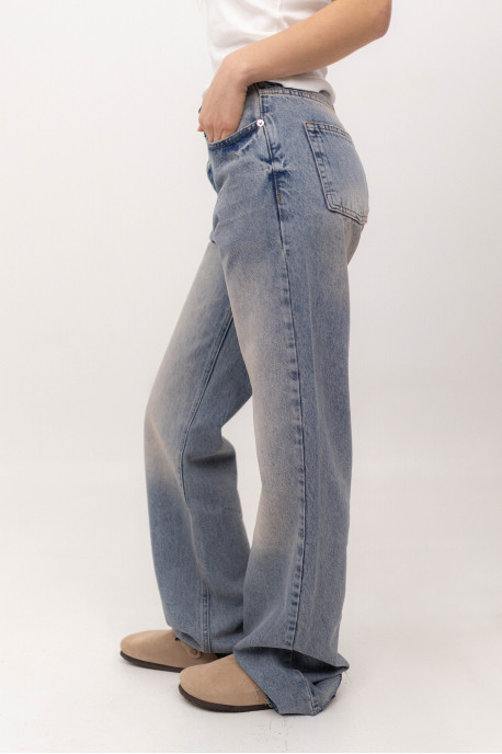 ДЖИНСИ WIDE LEG БЛАКИТНИЙ-ВІНТАЖНИЙ WL 538