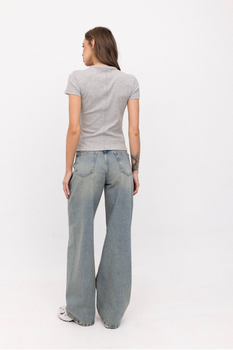 ДЖИНСИ WIDE LEG БЛАКИТНІ З ШВОМ WL 547