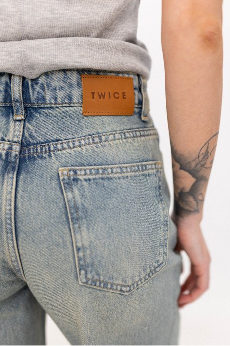 ДЖИНСИ WIDE LEG БЛАКИТНІ З ШВОМ WL 547