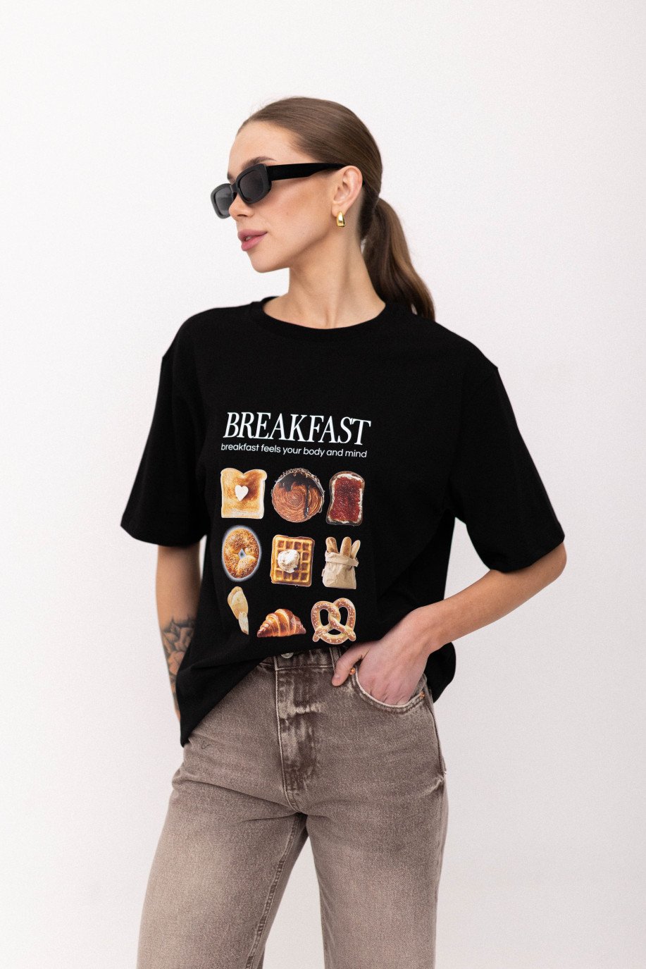 Футболка оверсайз breakfast