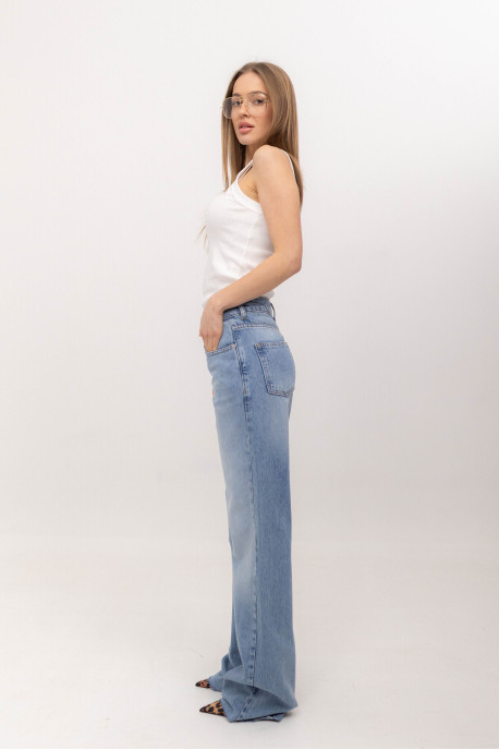ДЖИНСИ WIDE LEG БЛАКИТНИЙ WL 539