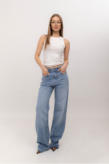 ДЖИНСИ WIDE LEG БЛАКИТНИЙ WL 539