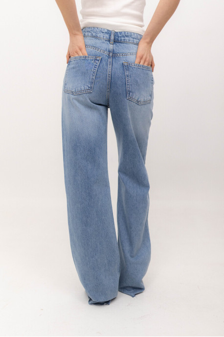 ДЖИНСИ WIDE LEG БЛАКИТНИЙ WL 539