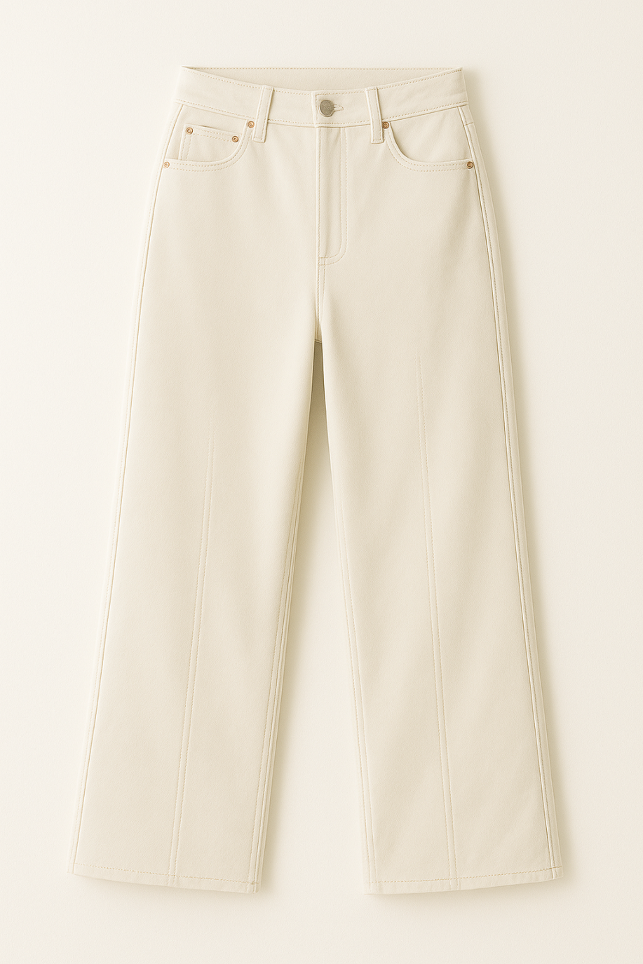 ДЖИНСИ WIDE LEG МОЛОЧНИЙ З ШВОМ WL 550
