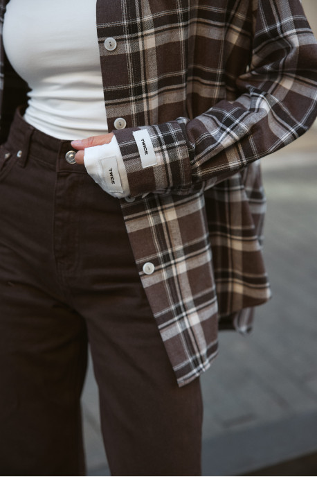 ДЖИНСИ WIDE LEG ШОКОЛАДНИЙ WL 562