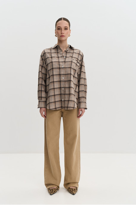 ДЖИНСИ WIDE LEG БЕЖЕВІ WL 595