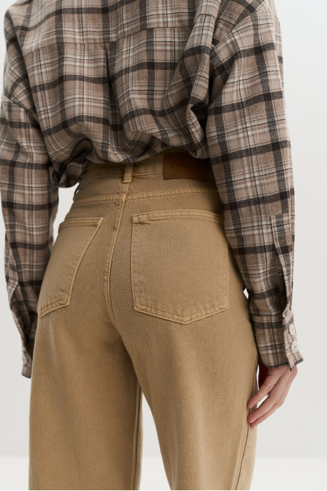 ДЖИНСИ WIDE LEG БЕЖЕВІ WL 595