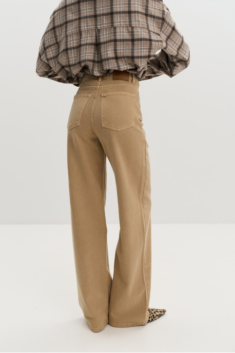 ДЖИНСИ WIDE LEG БЕЖЕВІ WL 595