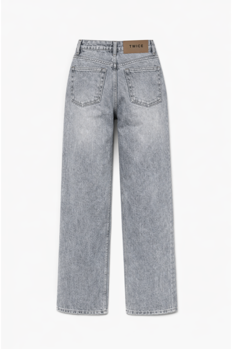 ДЖИНСИ WIDE LEG СІРІ З ШВАМИ WL 588