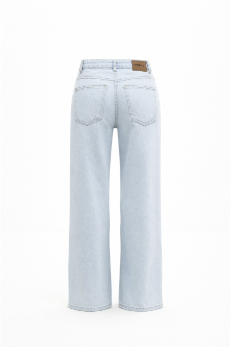 ДЖИНСИ WIDE LEG З ДЕКОРАТИВНИМИ ШВАМИ БЛАКИТНИЙ WL 596