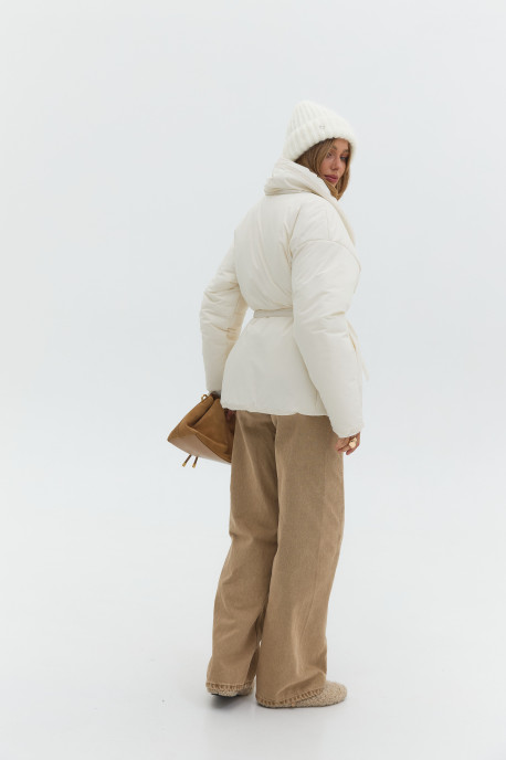 ДЖИНСИ WIDE LEG БЕЖЕВИЙ З ШВОМ WL 573
