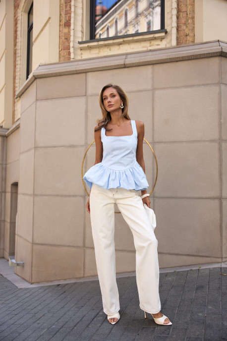 ДЖИНСИ WIDE LEG МОЛОЧНИЙ WL 611